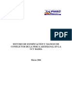 Estudio de Zonificación y Manejo de Conflictos de La Pesca Artesanal en La UCV Bahía