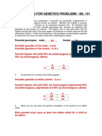 Solutions For Genetics Problems - Bil 151: Parental Genotypes: Male: Female