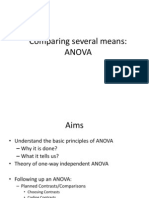 Comparing Several Means: Anova