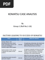 KOMATSU Case Solution