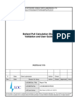 Bollard Pull Calculation Sheet Validation and User Guide: Additional Info