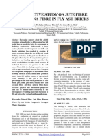 Comparative Study On Jute Fibre and Banana Fibre in Fly Ash Bricks