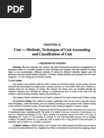 Chapter 11 Cost Methods Techniques of Cost Accounting and Classification of Cost1 PDF