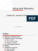 Oracle Backup and Recovery