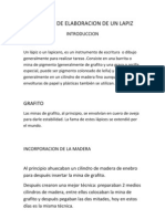 Proceso de Elaboracion de Un Lapiz