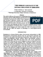 33 The Role of The Primary Language in The Bilingual Bicultural Educationin Zimbabwe