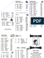 Fall 2013 Sports Schedule