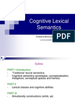 Cognitive Lexical Semantics