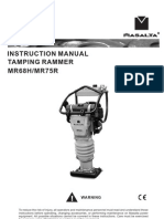 Instruction Manual Tamping Rammer MR68H/MR75R: Warning