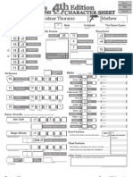 Mathew Character Sheet