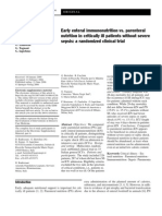 Early Enteral Immunonutrition vs. Parenteral Nutrition in Critically Ill Patients Without Severe Sepsis