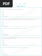 CAT 2009 Quant Test 73