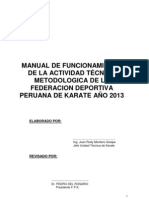 Federacion Peruana de Karate 2013