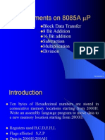 Experiments On 8085 Microprocessor