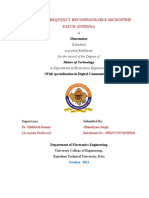 Design of Frequency Reconfigurable Microstrip Patch Antenna: Dissertation