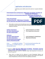 Guidelines For Application and Admission: by The Coordinator Dr. S.S. Dhillon Prof. Punjab School of Economics