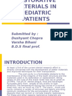 Restorative Materials in Pediatric Patients