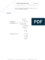 Simultaneous Equations, Algebra Revision Notes From GCSE Maths Tutor