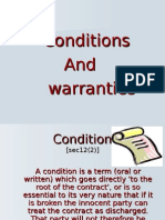 Conditions and Warranties