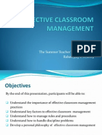 Effective Classroom Management