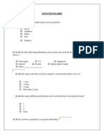 Questionnaire GSM