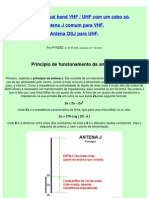 Antena OSJ para VHF e UHF Com Um Cabo Só