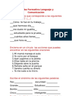 Prueba Formativa Lenguaje y Comunicación Junio