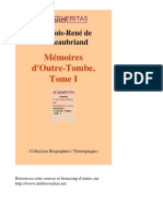 FRANCOIS RENE de CHATEAUBRIAND Memoires Doutre Tombe Tome I (InLibroVeritas - Net)