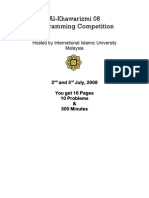 ACM-ICPC Malaysia Al-Khawarizmi Programming Contest 2008