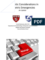 Anesthetic Considerations in Obstetric Emergencies