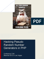 Hacking Pseudo Random Number Generator