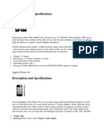 Description and Specifications: Iphone 3Gs