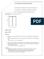 Two Cycle Moment Distribution Method Procedure