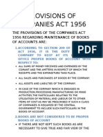 Provisions of Companies Act 1956 Final