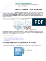 Propiedades Coligativas de Las Soluciones