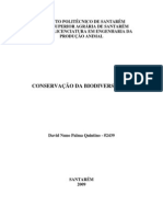 ECOLOGIA - Trabalho Escrito Sobre Conservação Da Biodiversidade