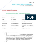 MCQs in Fluid and Electrolyte Balance With Answers