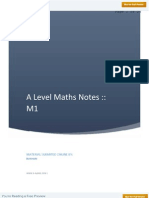 A Level Maths M1 Notes