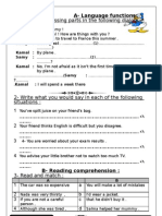 Exam (2) A-Language Functions: 1 - Supply The Missing Parts in The Following Dialogue