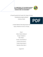 Level of Competency of PLM Senior Nursing Students in Rendering Safe and Quality Nursing Care: An Assessment