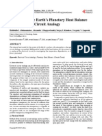 Modeling of The Earth's Planetary Heat Balance With Electrical Circuit Analogy