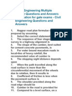 Highway Engineering Multiple Choice Questions and Answers Preparation For Gate Exams