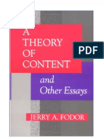 Fodor - A Theory of Content