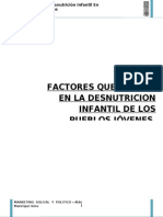 Factores de La Desnutricion Infantil 100%