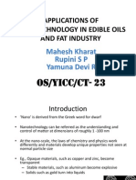 Applications of Nanotechnology in Edible Oils and Fat