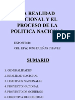 Realidad Nacional y El Proceso de La Politica Peruana