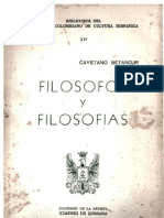 Cayetano Betancur, Filósofos y Filosofías, Portada y Prólogo (1969)