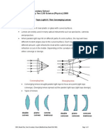 Thin Converging Lenses Notes