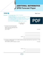 Add Maths SPM Forecast Papers