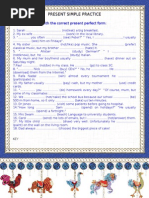 Present Simple Practice: Fill in The Blanks With The Correct Present Perfect Form